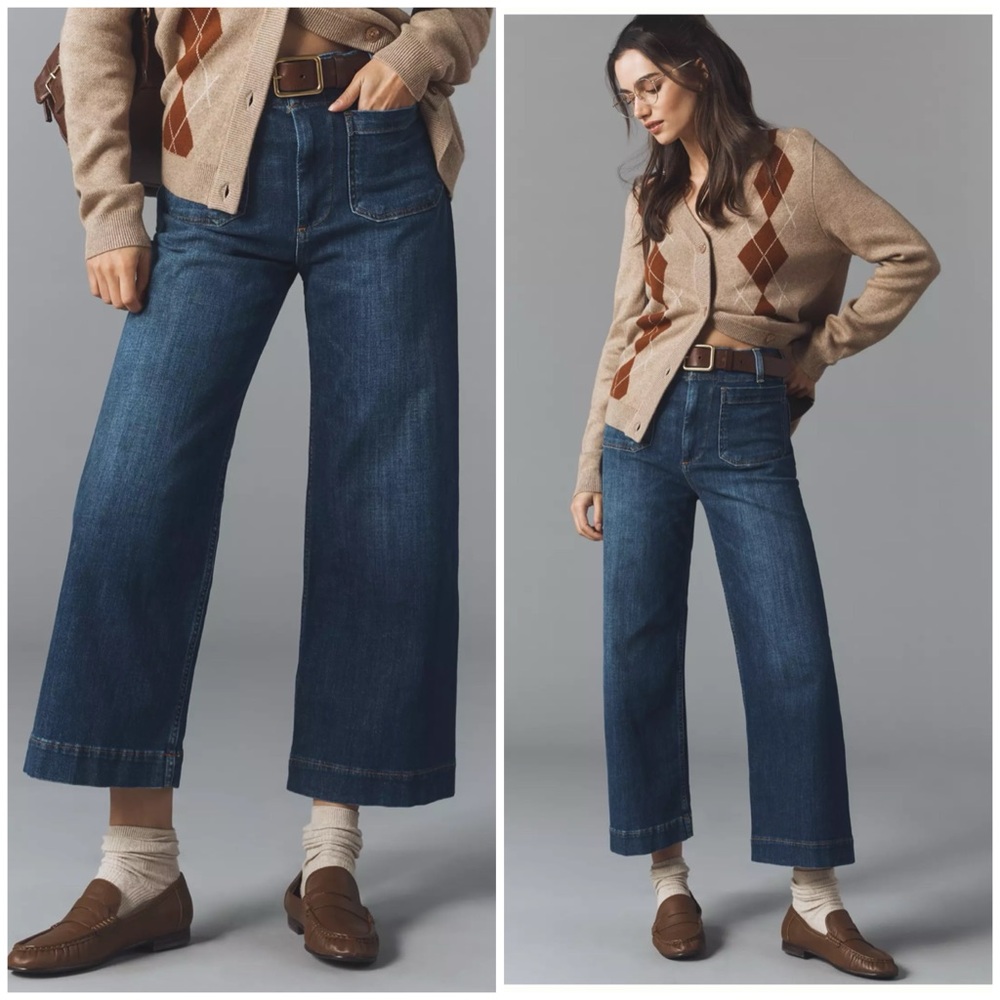 NWOT Maeve The Colette Crop Wide-Leg Jeans